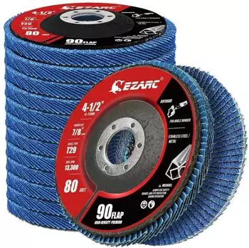 LuxusKollektion F&auml;cherscheiben 115mm Zirkonoxid K&ouml;rnung 80 Typ 29, 12 St&uuml;ck