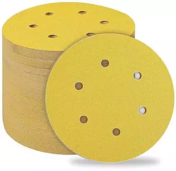 LuxusKollektion Klett-Schleifscheiben 150mm, 6 L&ouml;cher, K&ouml;rnung 80, 50 St&uuml;ck