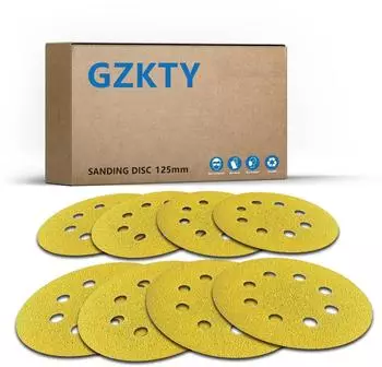 LuxusKollektion Schleifscheiben 125mm Klett 8-Loch, 9 K&ouml;rnungen 60-600, 90 St&uuml;ck