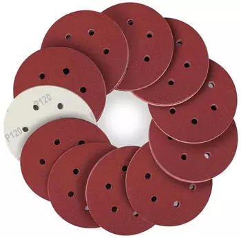 LuxusKollektion Klett-Schleifscheiben 150mm 6-Loch P120, 50 St&uuml;ck