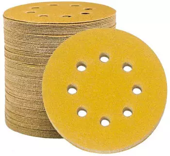 LuxusKollektion Schleifscheiben 125mm Klett, K&ouml;rnung 80, 8 Loch, 100 St&uuml;ck