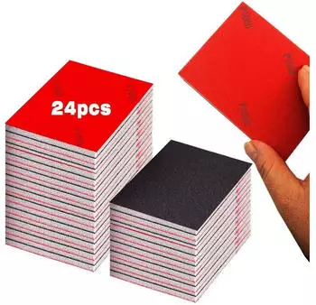 LuxusKollektion Schleifschwamm-Set P180 Nass/Trocken 75x100x5mm, 24 St&uuml;ck