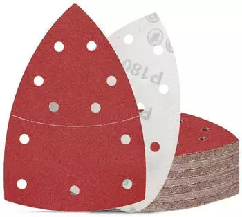 LuxusKollektion Dreieckschleifer-Schleifpapier Klett K&ouml;rnung 180, 11 Loch (50 St&uuml;ck)