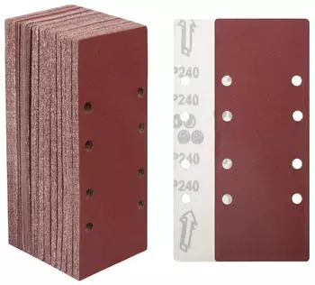 LuxusKollektion Schleifbl&auml;tter 93x230mm K&ouml;rnung 240, 8 L&ouml;cher, 30 St&uuml;ck