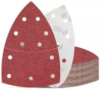 LuxusKollektion Schleifpapier Dreieck Klett K&ouml;rnung 60, 11 Loch, 50 St&uuml;ck