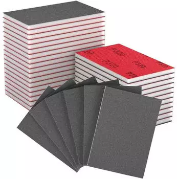 LuxusKollektion Schleifschwamm-Set 32 Stück, Körnung 320, nass/trocken, 100x70mm