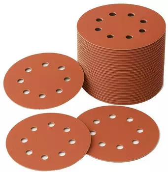 LuxusKollektion Schleifscheiben 125mm Korn 180, 8 L&ouml;cher, Klett, 50 St&uuml;ck