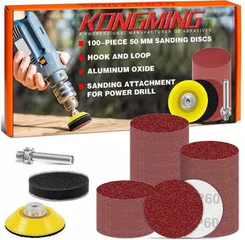 LuxusKollektion Schleifscheiben Klett 50mm K&ouml;rnung 60, 100 St&uuml;ck