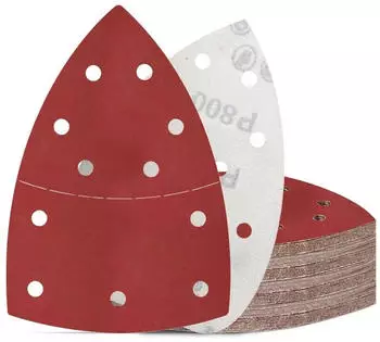 LuxusKollektion Dreieck-Schleifpapier Klett 11 Loch K&ouml;rnung 800, 50 St&uuml;ck