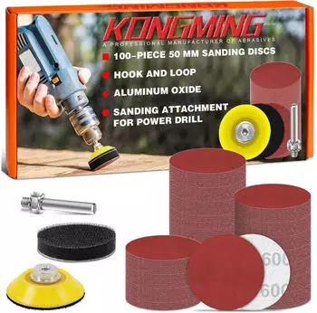 LuxusKollektion Schleifscheiben Klett 50mm K&ouml;rnung 600, 100 St&uuml;ck