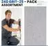 LuxusKollektion Netz-Schleifstreifen Klett 80x230mm Körnung 240, 25 Stück