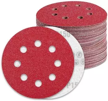 LuxusKollektion Schleifscheiben 125mm Klett 8-Loch K&ouml;rnung P150, 100 St&uuml;ck
