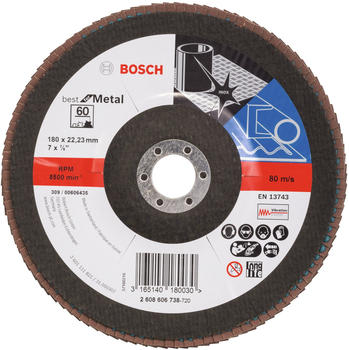 Bosch Fächerschleifscheibe 180 mm Korn 60 (2 608 606 738)