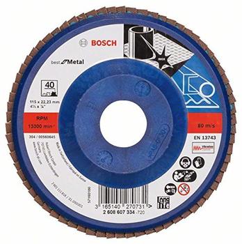 Bosch Blue Metal-top Ø 115 mm Korn 40, gerade, Kunststoff (2 608 607 334)