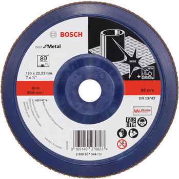 Bosch Blue Metal-top Ø 180 mm Korn 80, gerade, Kunststoff (2 608 607 344)