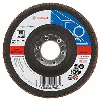 Bosch Blue Metal Ø 115 mm Korn 60, gewinkelt, Glasgewebe (2 608 606 753)