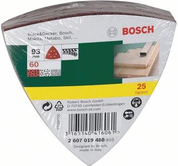 Bosch 2607019488 25-teiliges Schleifblatt-Set für Delta-Schleifer Körnung 60