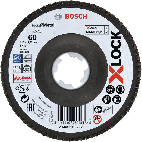 Bosch X571 Best for Metal K60 125mm gewinkelt (2608619202) (10 Stk.)