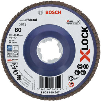 Bosch X571 Best for Metal X-Lock K80 115mm gerade (2608619207) (10 Stk.)