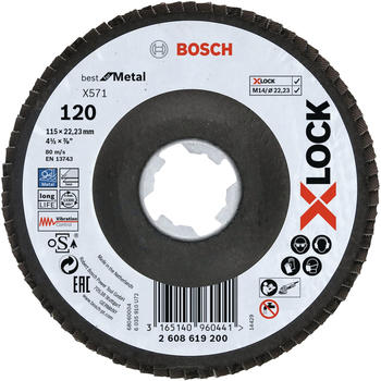 Bosch X571 Best for Metal K120 115mm gewinkelt (2608619200) (10 Stk.)