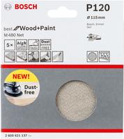Schleifblatt M480 Net Best For Wood And Paint 115 Mm 120 5 Stk - Bosch