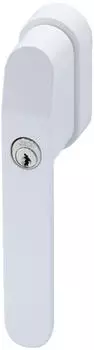 ABUS Abschlie&szlig;barer Fenstergriff FG400 W mit Druckzylinder wei&szlig; (AL0125)