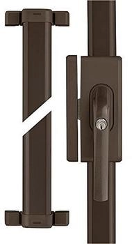 ABUS Fenster-Stangenschloss FOS650 AL0145 mit Druckzylinder, gleichschlie&szlig;end, Braun (73011)