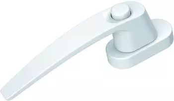 Basi Fenstergriff mit Druckknopfsicherung Weiß (7554-0012)