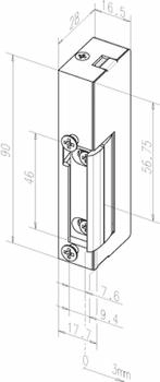 Assa Abloy Elektro-T&uuml;r&ouml;ffner 19 ohne Schlie&szlig;blech 6-12V AC/DC DIN links/rechts (19----------D11)