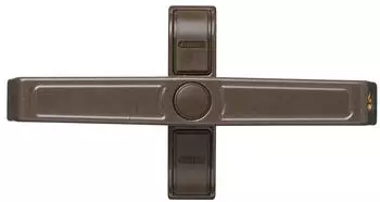 ABUS Fenster-Zusatzsicherung 2420 Schwenkriegel Doppelfl&uuml;gelfenster gleichschlie&szlig;end Braun (AL0145)