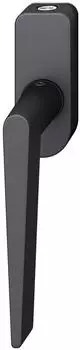 FSB Fenstergriff 34 1005 abschließbar, ovale Rosette, Aluminium schwarz matt (34 1005)