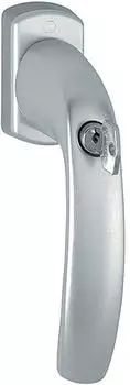 Hoppe Fenstergriff NY 0810SVS/U10 Aluminium F9 stahlfarbig 32mm abschlie&szlig;bar (3286593)