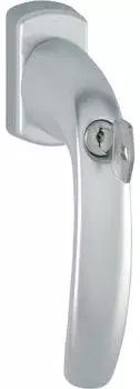 Hoppe Fenstergriff NY 0810S/U10 Aluminium F9016 verkehrswei&szlig; 32mm abschlie&szlig;bar (3286382)