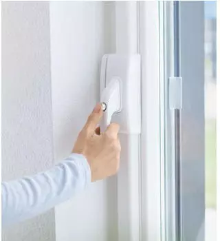 ABUS FOS650A Fenster-Stangenschloss 3-Punkt-Verriegelung Alarm Silber (77310)