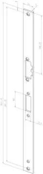 Assa Abloy MEDIATOR Lineart&uuml;r&ouml;ffner mit Renovierungsflachschlie&szlig;blech 407,75x24x3mm (65-----34A35E91)