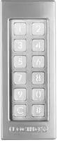 Codetastatur Slimstone 2 mit LED-Beleuchtung, 2 Relais, Aluminium silberf&auml;rbig