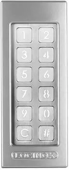 Locinox Slimstone 2 Code-Tastatur LED-Beleuchtung 2 Relais Aluminium silber (P00009877-SILV)