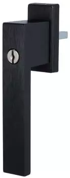 MS Beschläge Design Fenstergriff Rasterolive 45° Aluminium schwarz eloxiert-gebürstet, abschließbar (161F90053545BD)