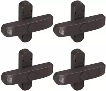 Basi FS 500 Fenstersicherung doppelfl&uuml;gelig, braun, 4er-Set (1100-0061)