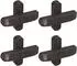 Basi FS 500 Fenstersicherung doppelflügelig, braun, 4er-Set (1100-0061)