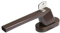 Abus - Fenstergriff Abschlie&szlig;bar Fg110 Braun Fenster Sicherheitsfenstergriff