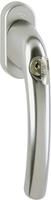 Hoppe Tokyo Aluminium-Dreh-/Kipp-Fenstergriff 0710SV/U26 (Stift 35 mm) mit
