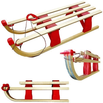 FKL DESIGN Home Deco Kinderschlitten (97003530) braun/rot