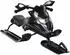 MUWO Snowracer Kinder-Lenkschlitten mit Bremse und Zugleine, schwarz