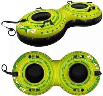 SkinStar Double Snowtube 2er Schlitten gr&uuml;n (DOUBLE-GREEN-HELLGREEN)