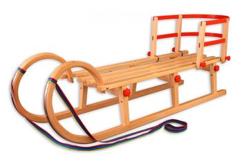 Erst-Holz Klappschlitten inkl. Lehne 125 cm