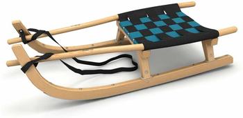 Kathrein Rodel Wooden Sledge with Seatbelt black/grey