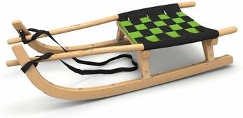 Kathrein Rodel Wooden Sledge with Seatbelt blue/grey
