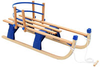vidaXL Klappschlitten mit R&uuml;ckenlehne Holz 119 cm