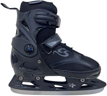 Cox Swain Schlittschuhe Black Ice verstellbar für Kinder Jugendliche und Erwachsene bis 100 kg vorgeschliffene Edelstahlkufe Softboot